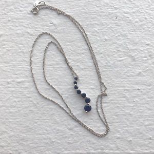 Blue gemmed necklace